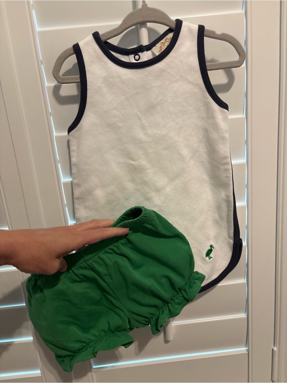TBBC Beaufort Bonnet Company Taffy Tennis navy white green set 3t